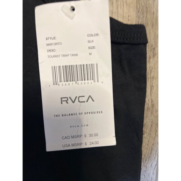 RVCA Mens Tourist Trap Tank Top Black, Medium - Picture 3 of 5